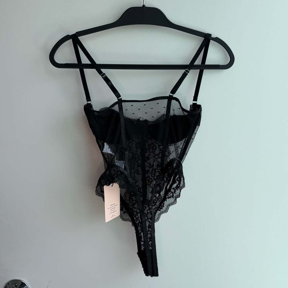 SHEIN Sheinbae Black Lace Corset Bodysuit Size XS - Picture 2 of 3